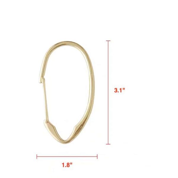 Rustproof Zinc Shower Curtain Hook Rings for Bathroom in Gold (12-Set)