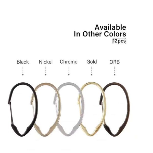 Rustproof Zinc Shower Curtain Hook Rings for Bathroom in Gold (12-Set)